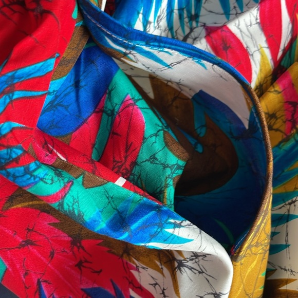 Vintage Colourful Leaf Pattern Skirt - Picture 9 of 9